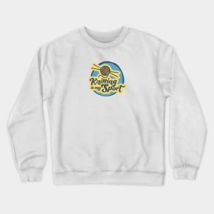 Fun Vintage Knitting Graphic Crewneck Sweatshirt